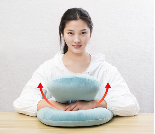 Neck Supporter Seat Cushion Headrest Travel Neck Pillow With Arm Rest