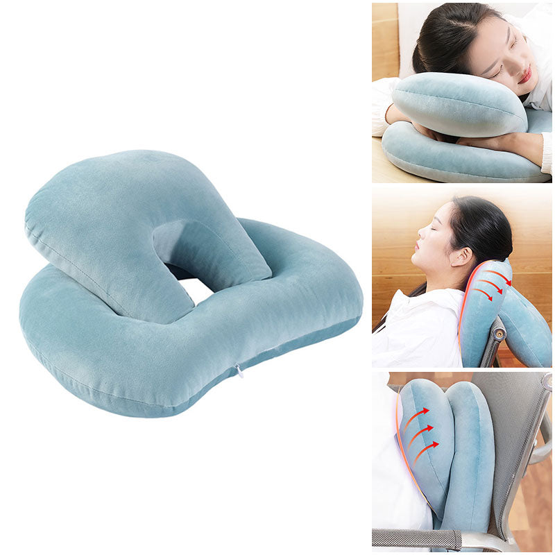 Neck Supporter Seat Cushion Headrest Travel Neck Pillow With Arm Rest